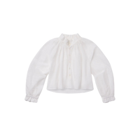 Iris Ruffled Top in White