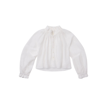 Iris Ruffled Top in White