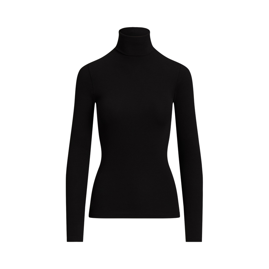 Rib Knit Long Sleeve Turtleneck