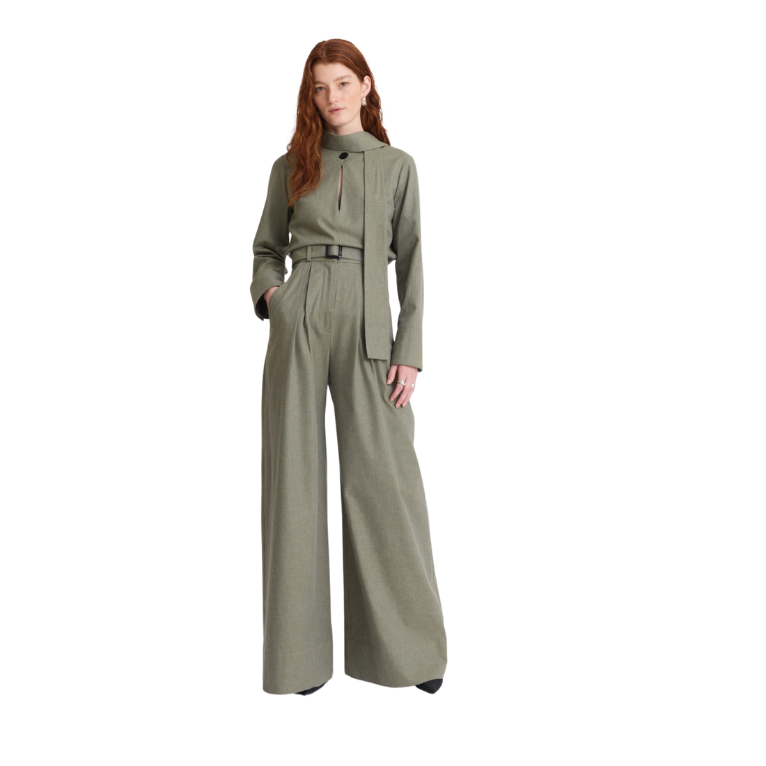 Wide Leg Pleated Pant