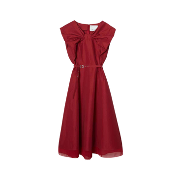 Sleeveless Draped Bow Dress