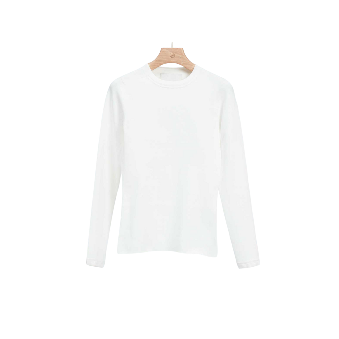 Compact Rib Long Sleeve Top