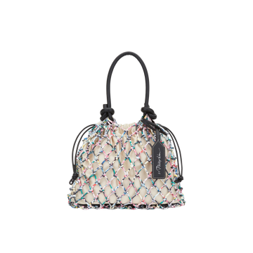 Printed Macrame Mini Sac