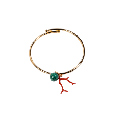 Malachite and Coral Necklace