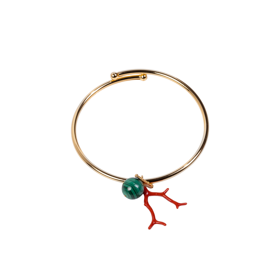 Malachite and Coral Necklace