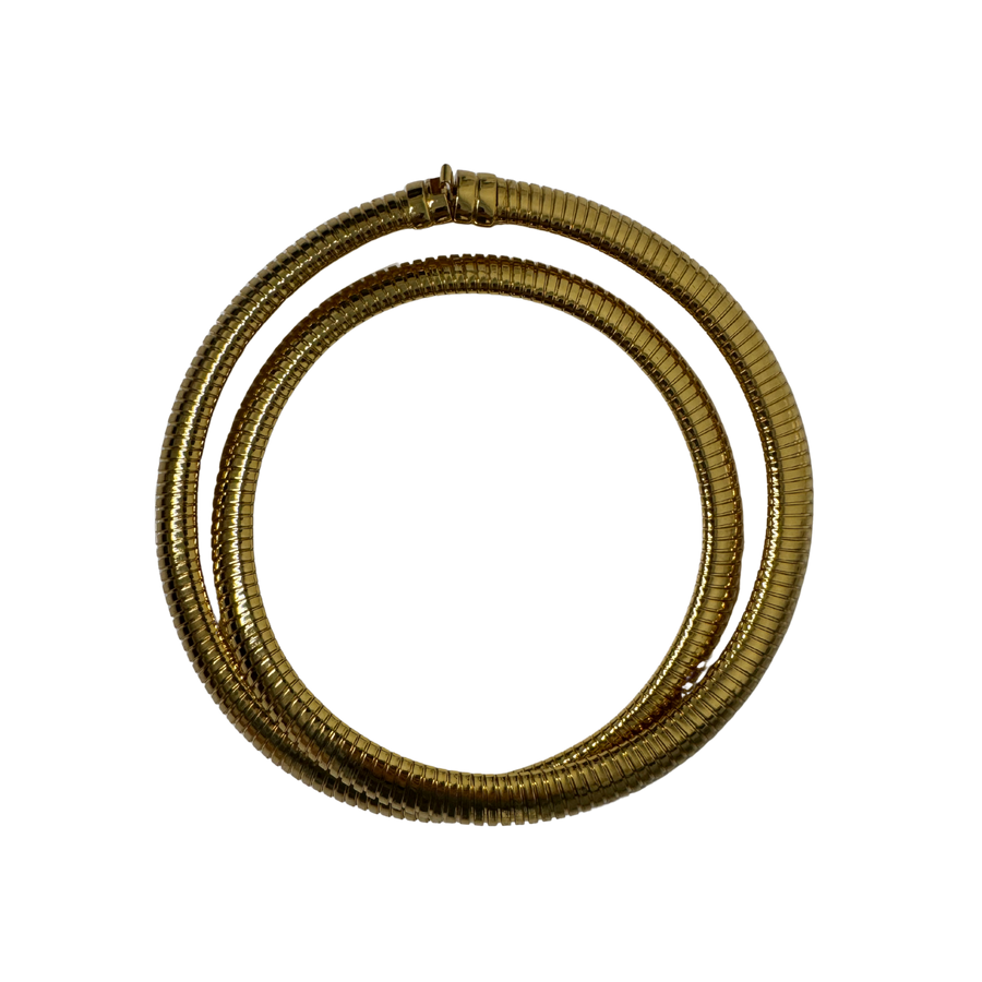 Double Round Snake Necklace