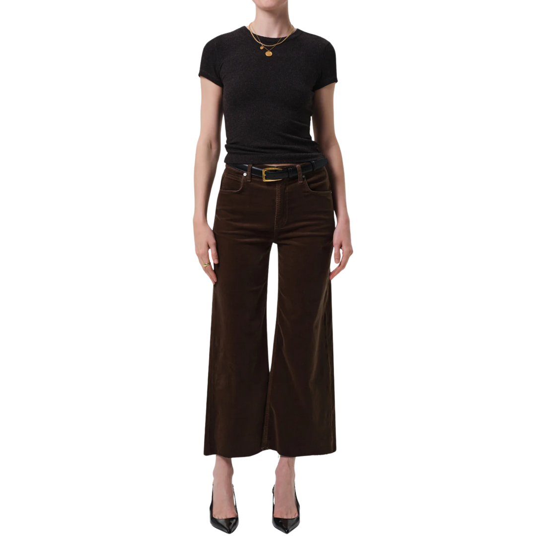 Lyra Wide Leg Cropped Corduroy