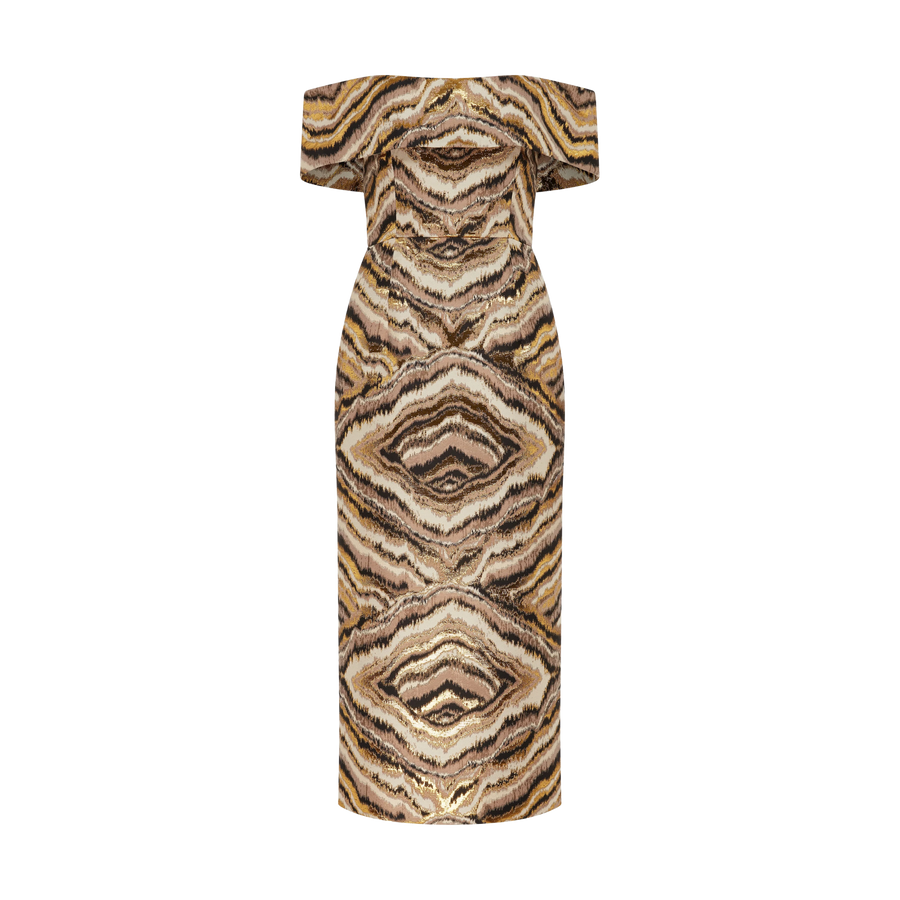 Gloria Jacquard Midi Dress