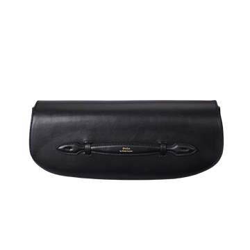 Leather Long Flap Clutch