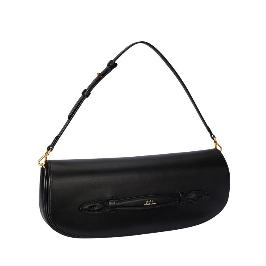 Leather Long Flap Clutch