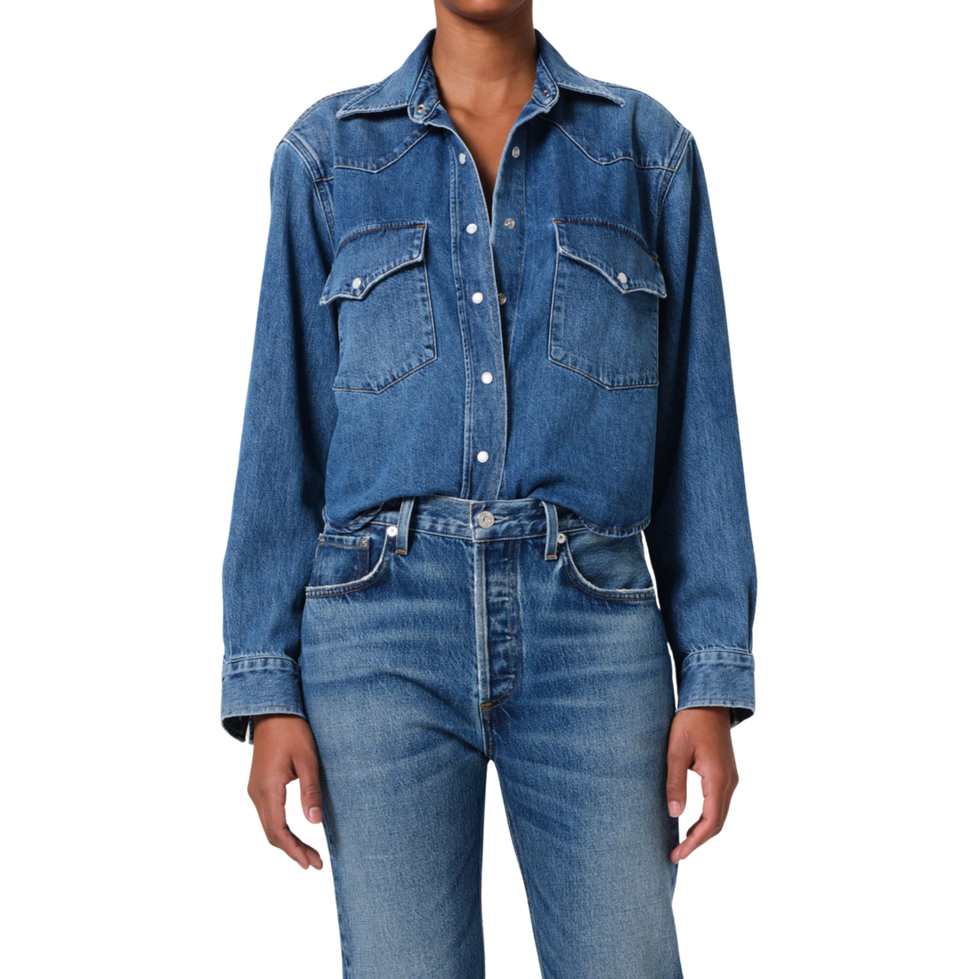 Cropped Western Shirt