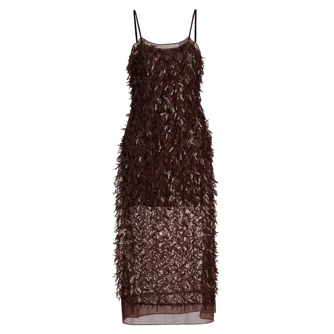 Mesh Sequins Slip Dress