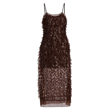 Mesh Sequins Slip Dress