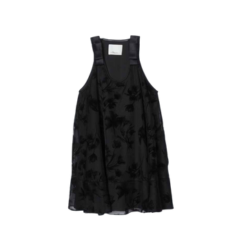 Flocked Organza Dress