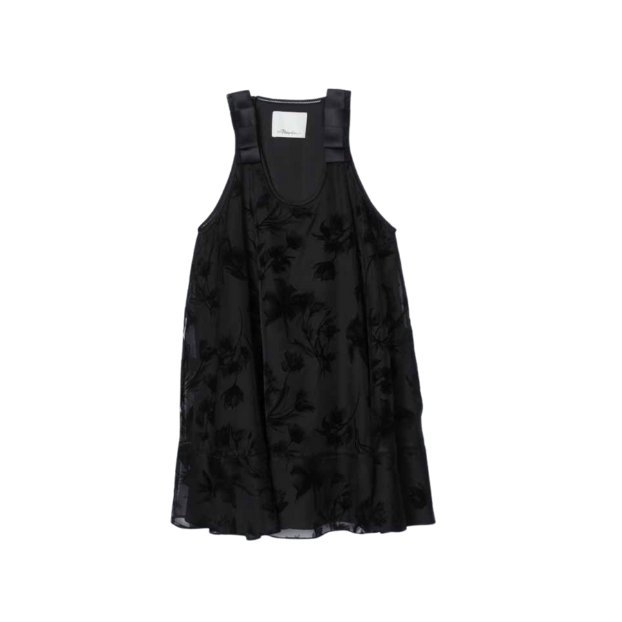 Flocked Organza Dress