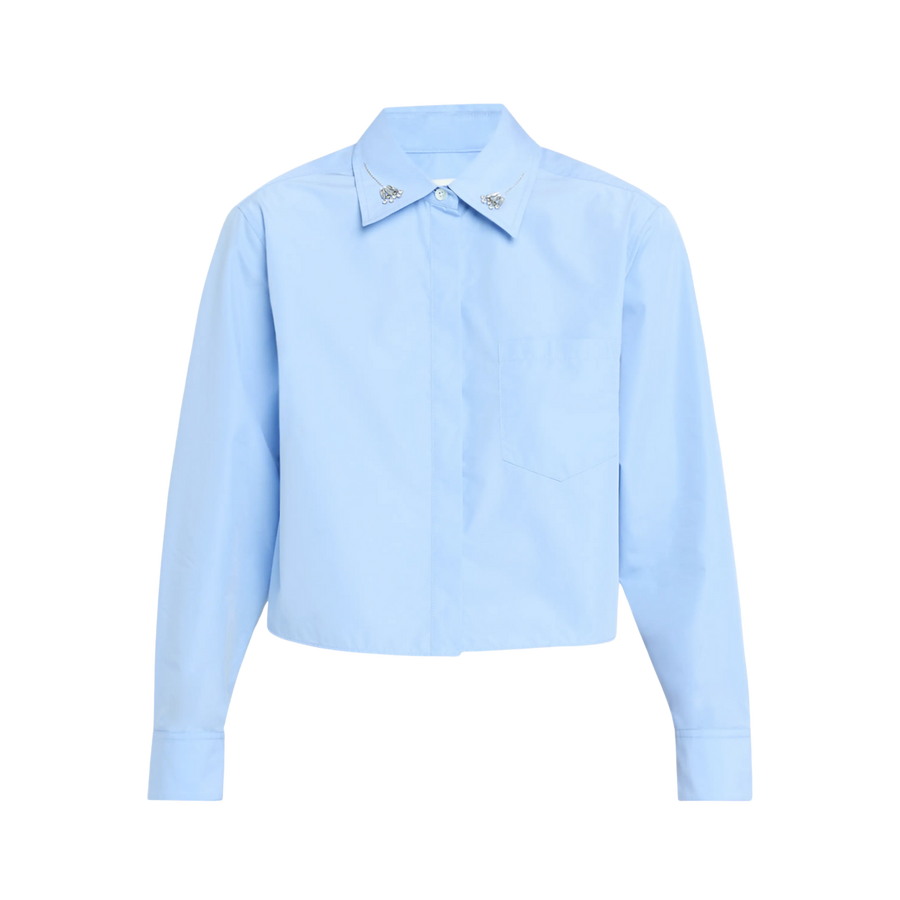 Embellished Collar Button Down