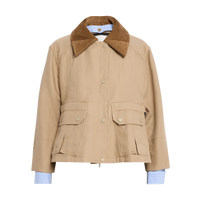 Cropped Flounce Combo Jacket