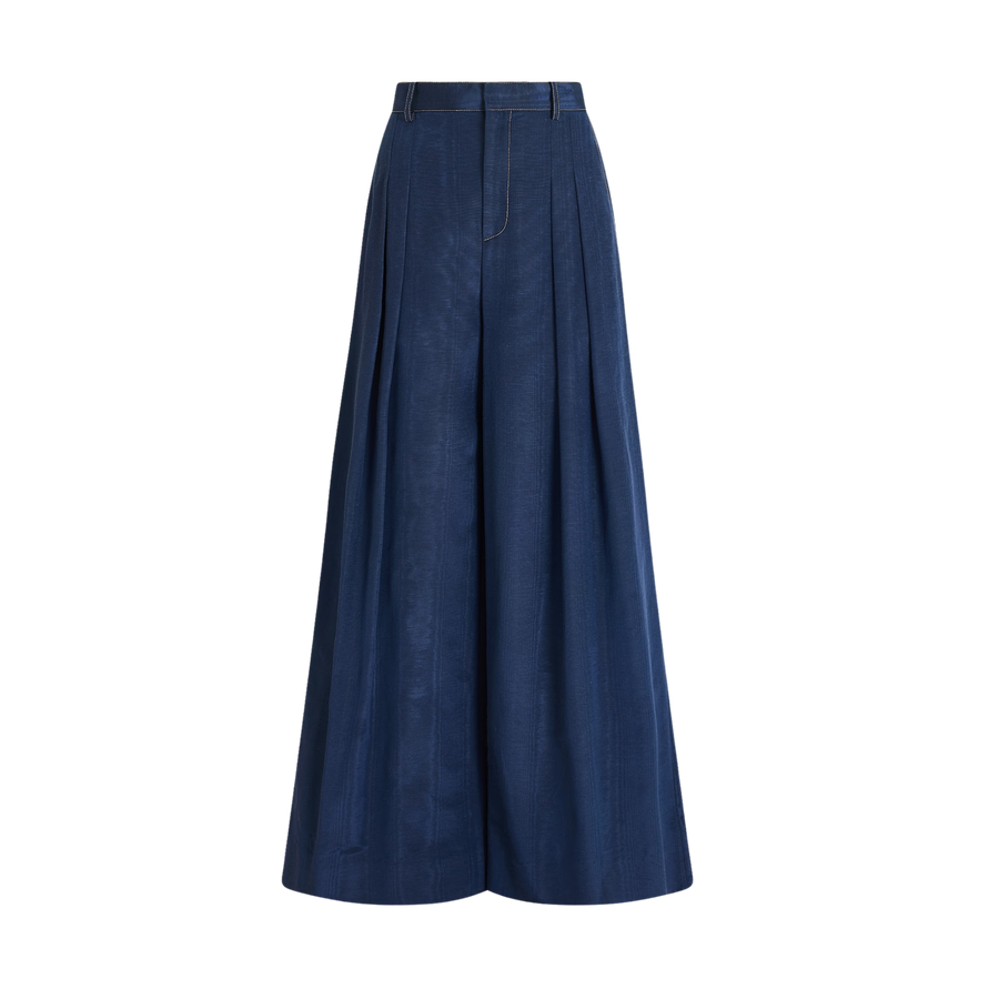 Wide Leg Pleat Pleat Pants