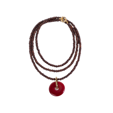 Beaded Disc Necklace