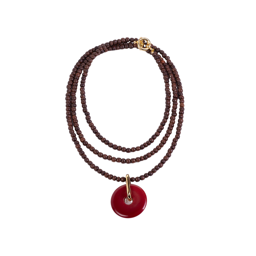 Beaded Disc Necklace