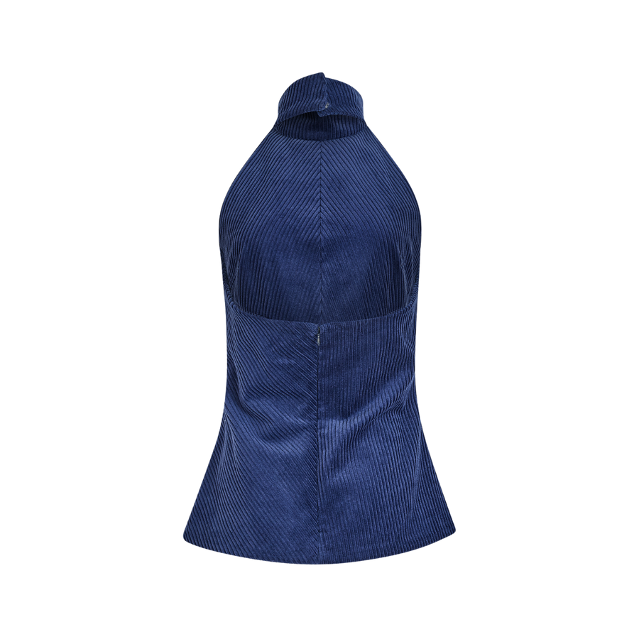 Directional Halter Corduroy Top