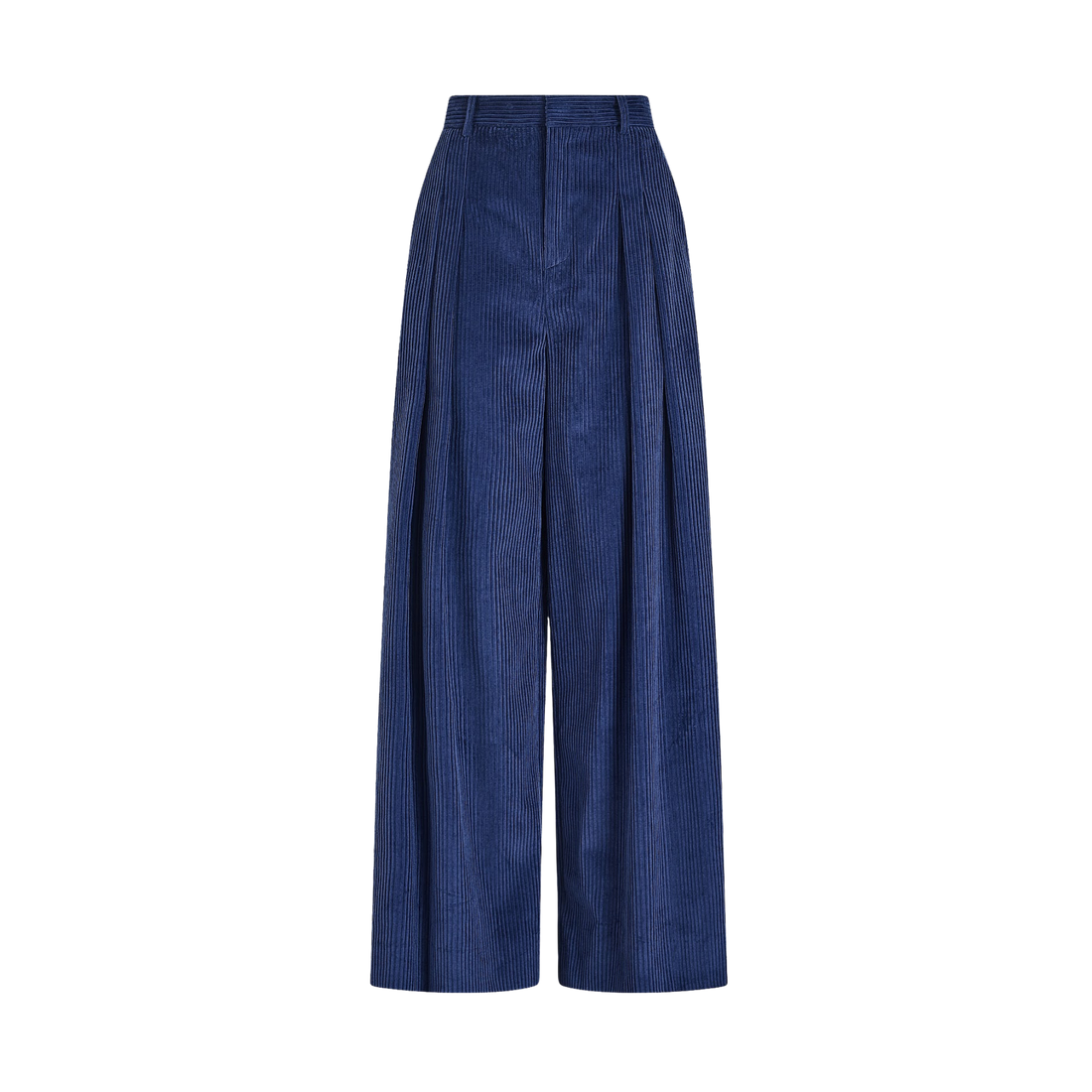 Wide Leg Pleat Corduroy Pant