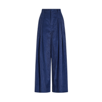 Wide Leg Pleat Corduroy Pant