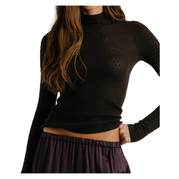 Marlo Lace-like Mockneck