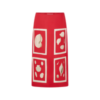 Graphic Shell Slip Skirt