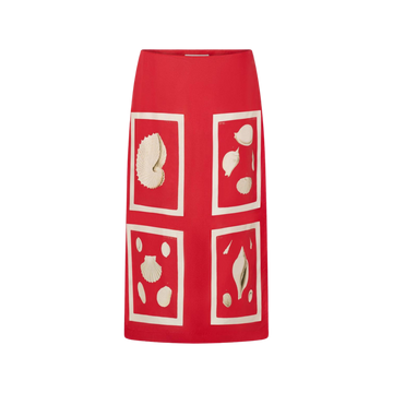 Graphic Shell Slip Skirt