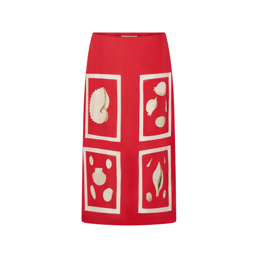 Graphic Shell Slip Skirt