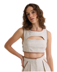 Bound Cutout Crop Top