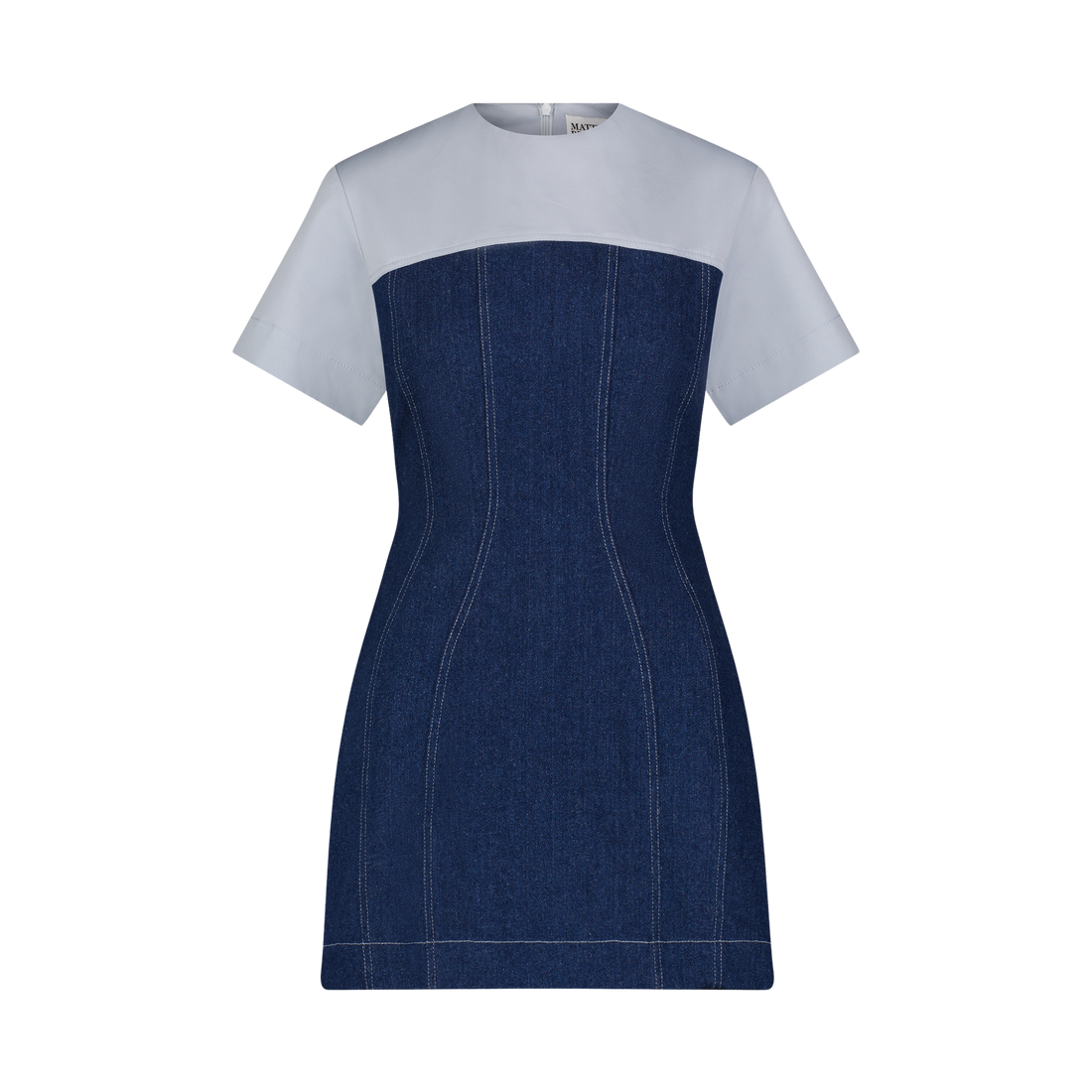 Denim Combo Mini Dress