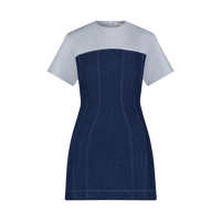 Denim Combo Mini Dress