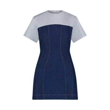 Denim Combo Mini Dress