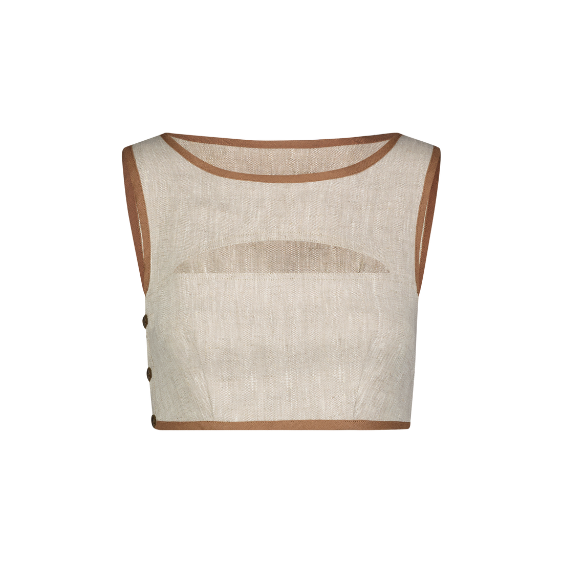 Bound Cutout Crop Top