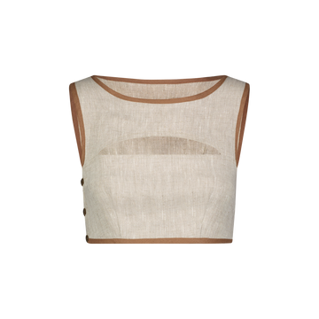 Bound Cutout Crop Top