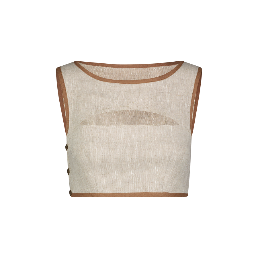 Bound Cutout Crop Top