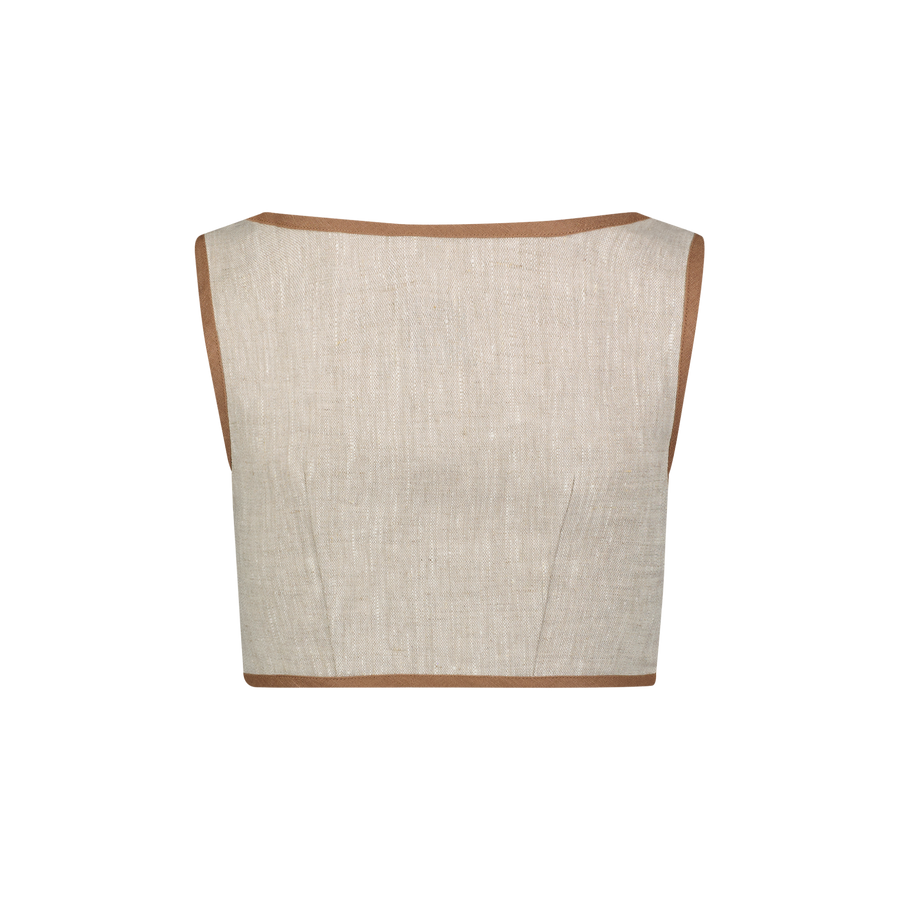 Bound Cutout Crop Top