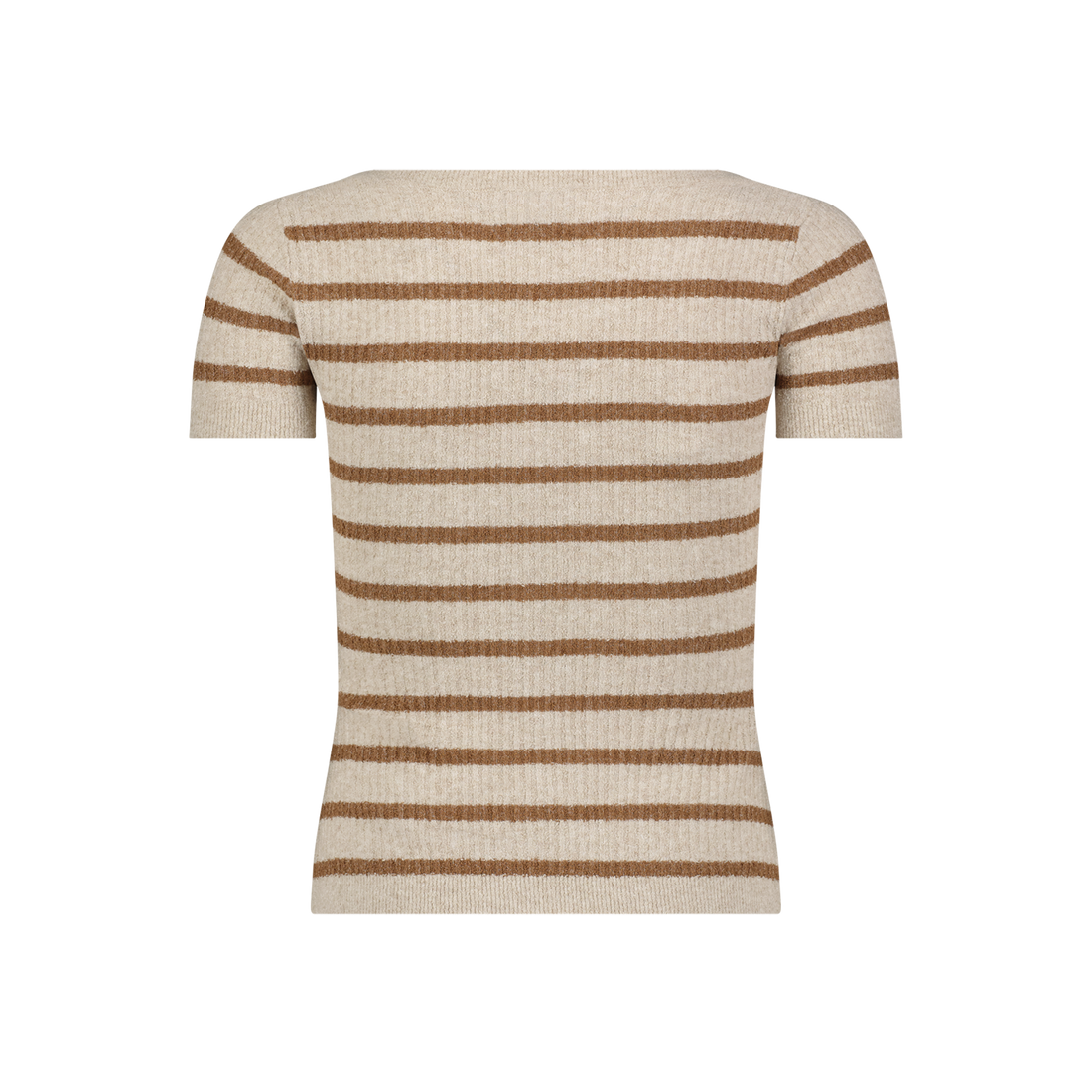 Terry Striped Short Sleeve Cardigan