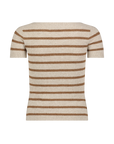 Terry Striped Short Sleeve Cardigan