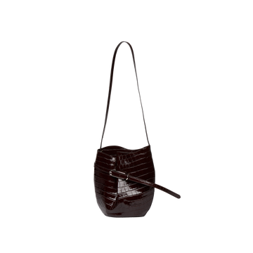 Belted Bucket Croc Bag