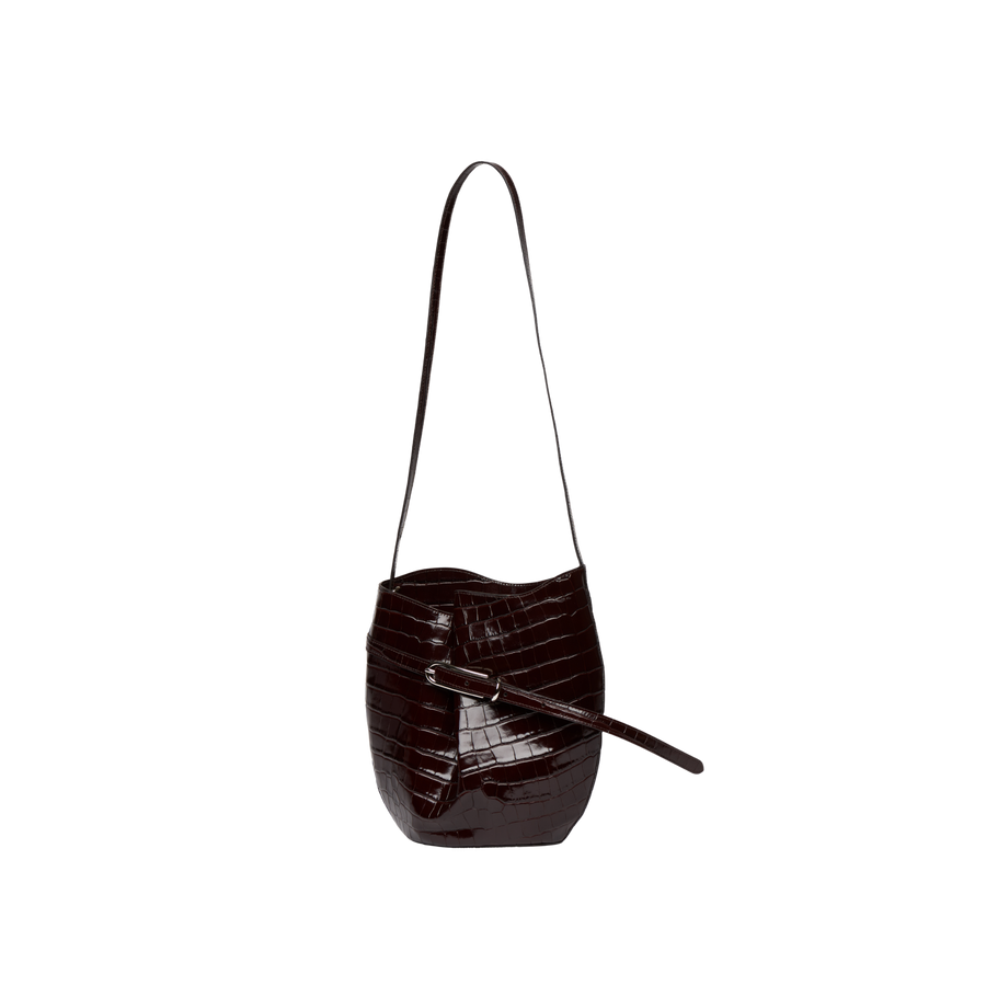 Belted Bucket Croc Bag