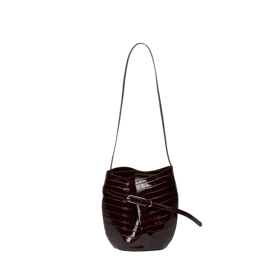 Belted Bucket Croc Bag