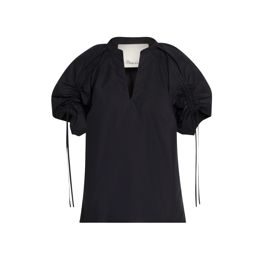 Ruched Sleeve V-neck Top