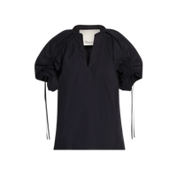 Ruched Sleeve V-neck Top