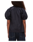 Ruched Sleeve V-neck Top