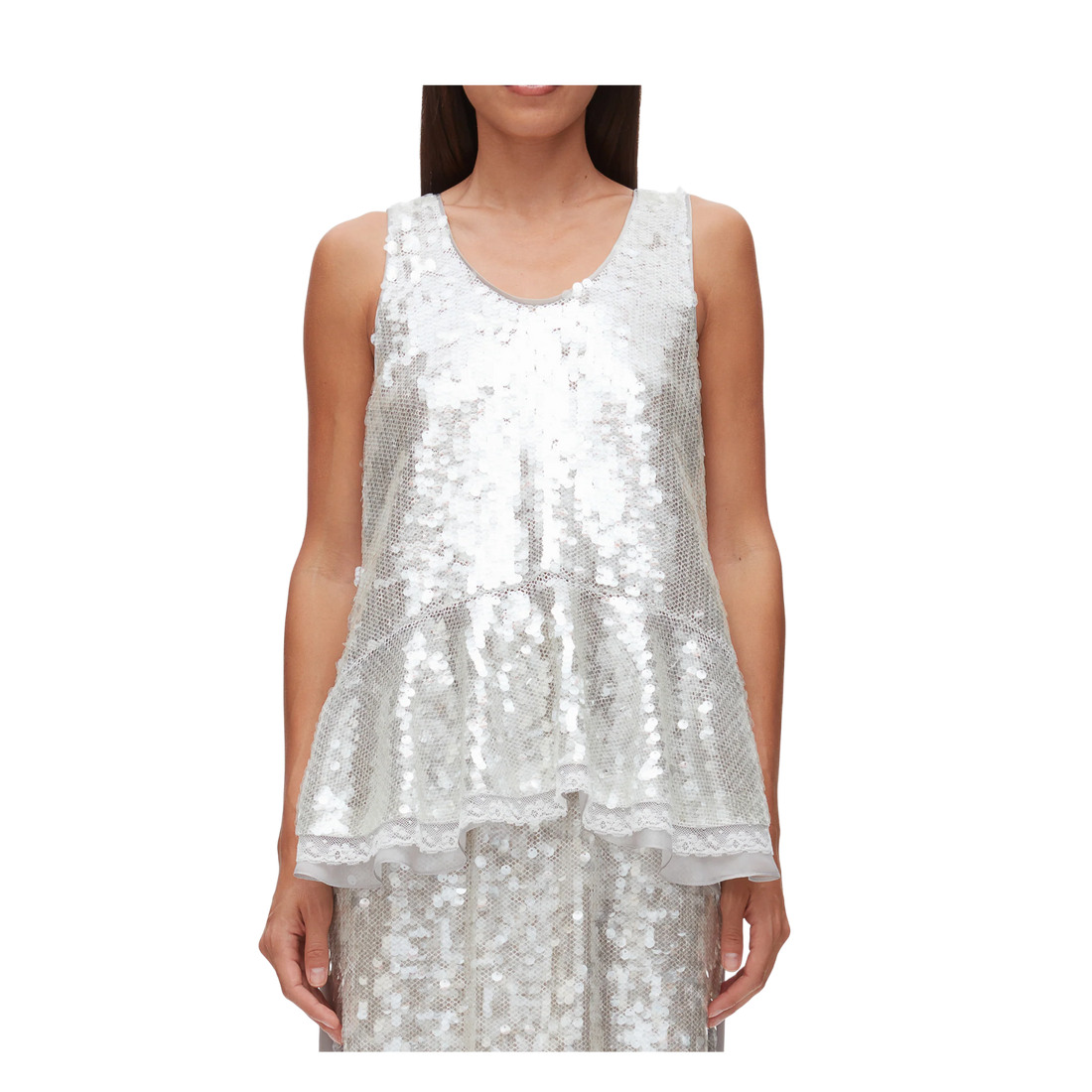 Sequin Flounce Tank