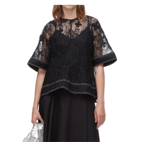 Floral Dimensional Flounce Top