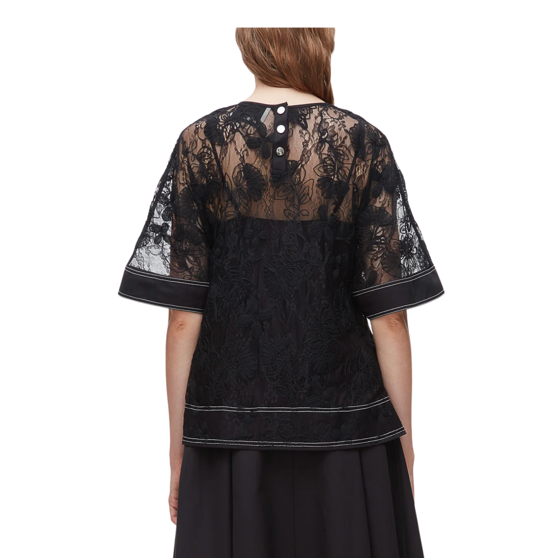 Floral Dimensional Flounce Top